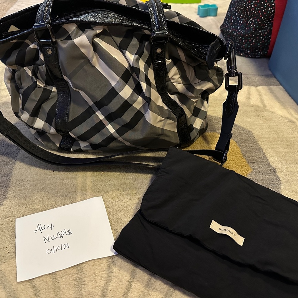 Burberry diaper bag